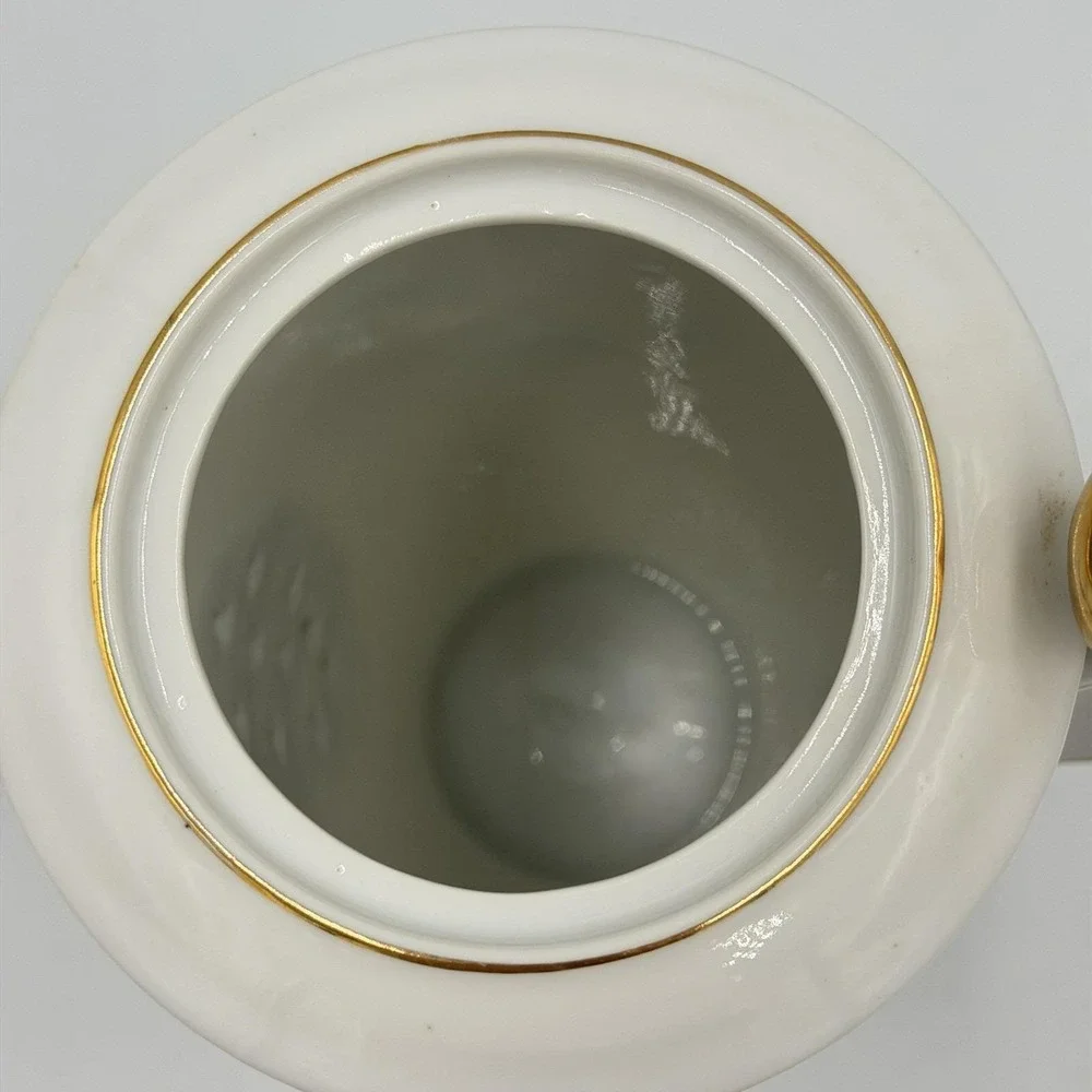 Lynmore Golden Rose Fine China Mini Coffee Pot And Lid
